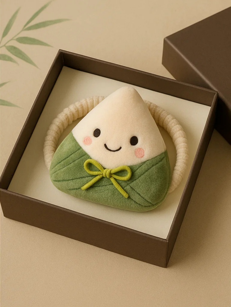 Baby Dumpling Festival Headbands – Cute Zongzi Plush Design for Newborn Girls