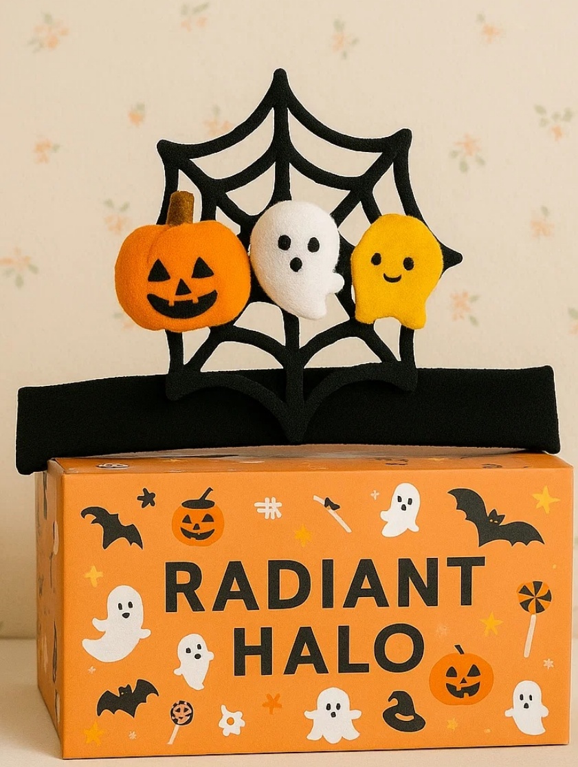 Cute Halloween Baby Headband with Pumpkin, Ghost, and Star - Perfect for Spooky Season