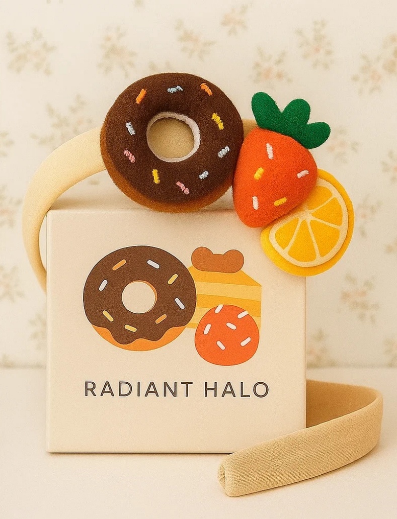 Donut Strawberry Citrus Baby Plush Headband