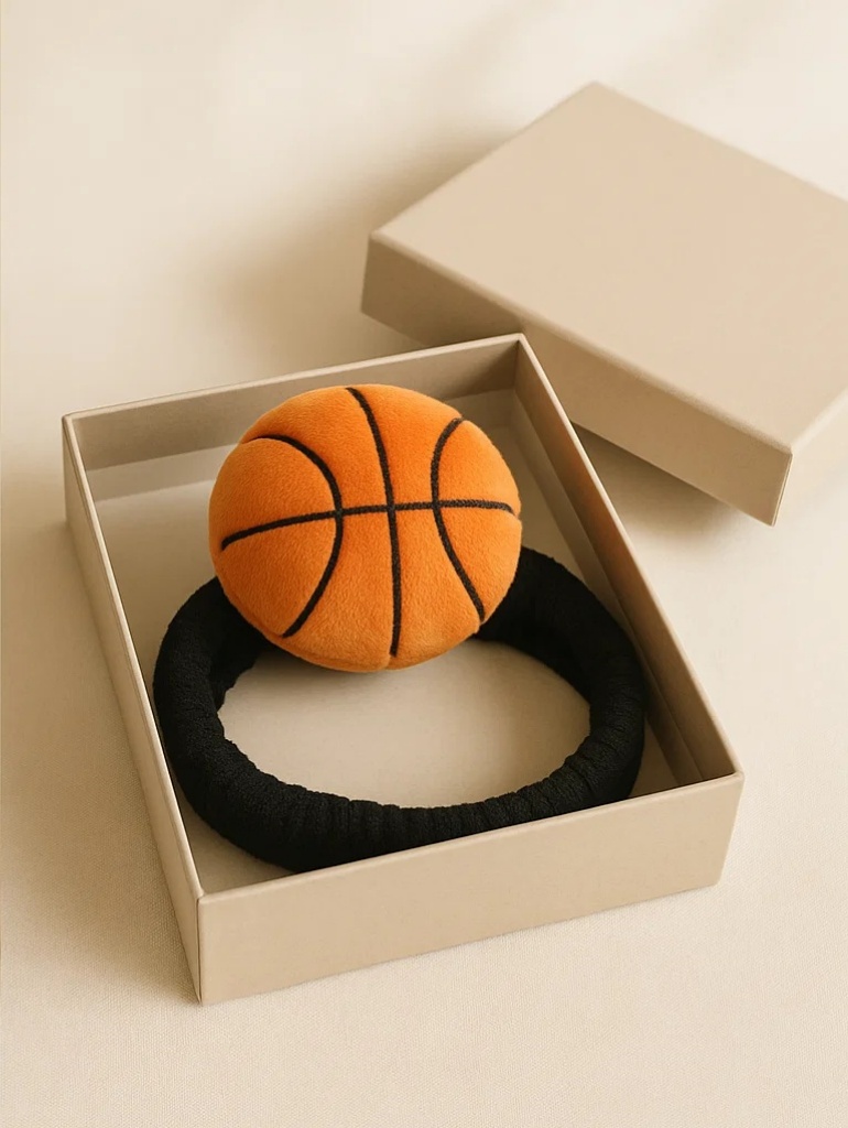 Faixa de cabelo para bebê estilo basquete – Acessório confortável e fofo