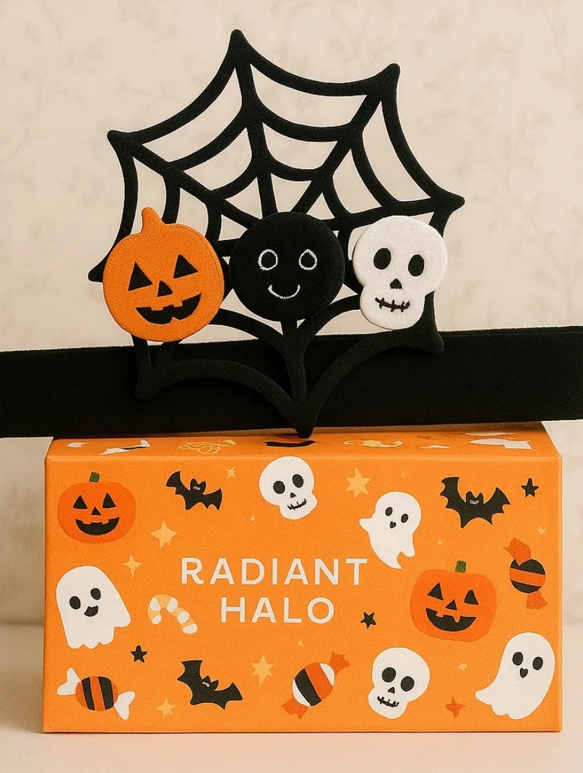 Diadema de Halloween para bebé con araña, calabaza y fantasmas - Accesorio espeluznante perfecto para Halloween