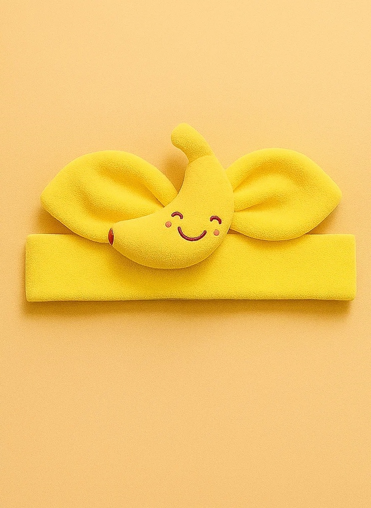 Adorable Banana Slice Baby Headband – Soft Plush Fruit Style
