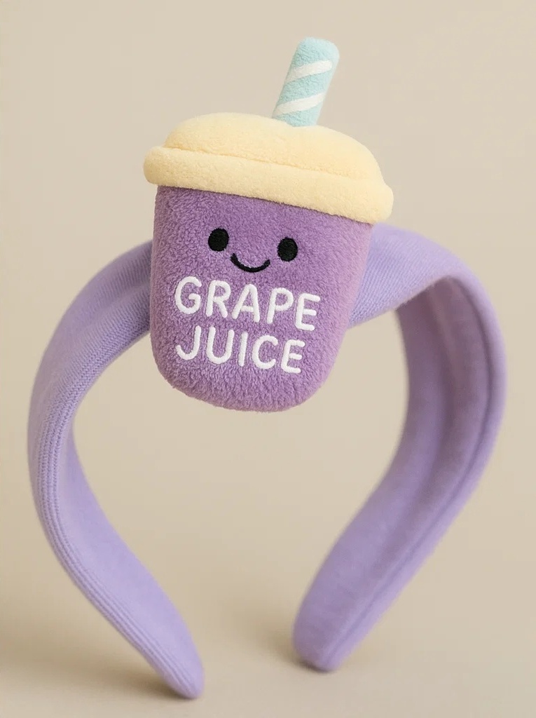 Grape Juice Soda Baby Plush Headband