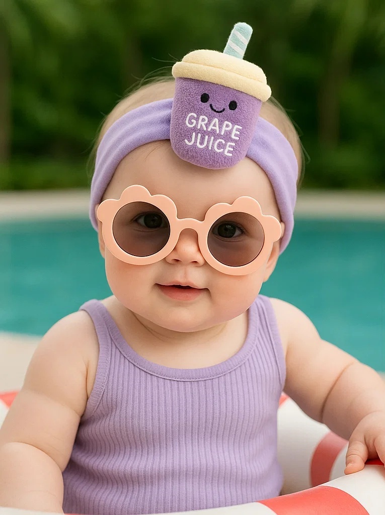 Grape Juice Soda Baby Plush Headband