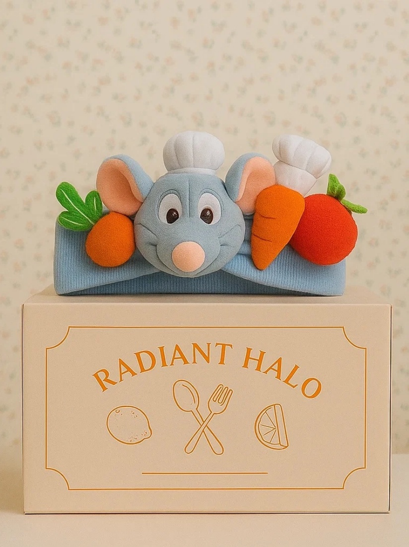 Chef Rat and Cheese Baby Headband – Perfect for Little Chefs and Food Lovers!