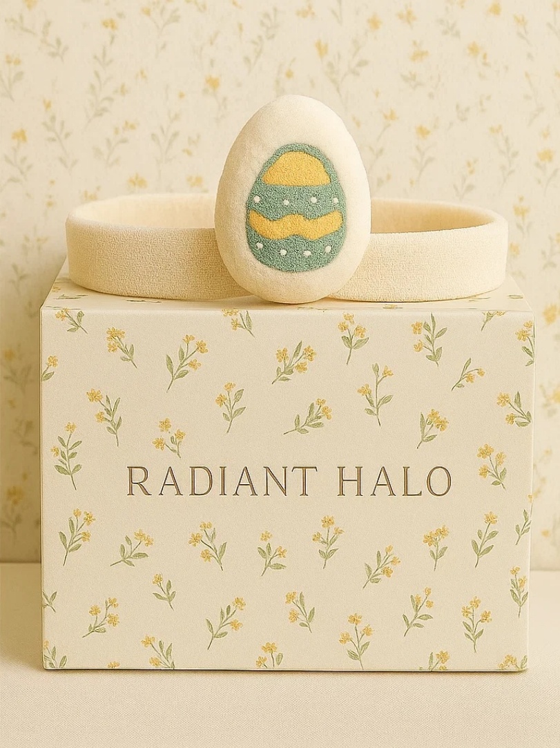 Vintage Floral Bunny Baby Headband – Radiant Halo Pastel Plush Accessory