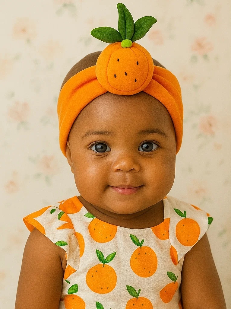 Orangen Baby Haarband Set