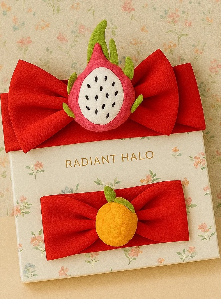 Set de diadema para bebé con tema de pitaya - Versión en rumano