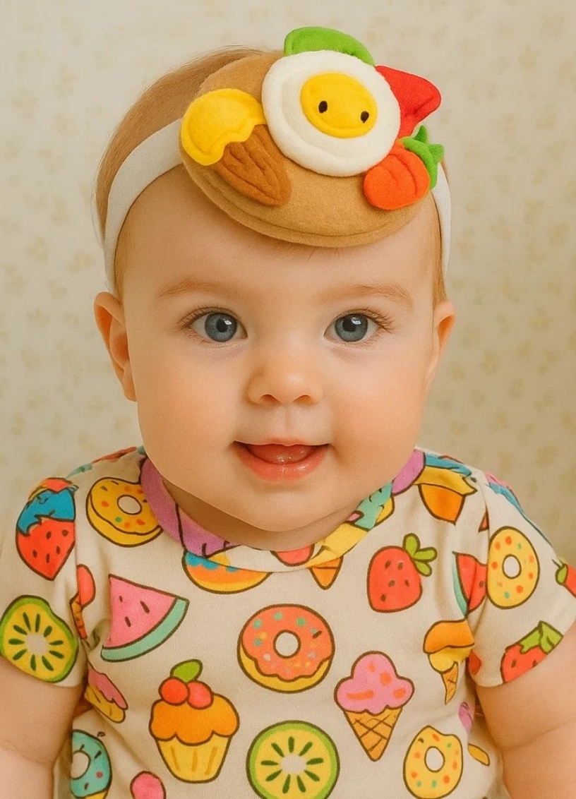 Faixa de bebê Donut com frutas