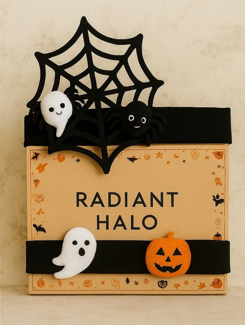 Diademă de Halloween pentru bebeluși cu păianjen, dovleac și fantome - Accesoriu perfect pentru Halloween