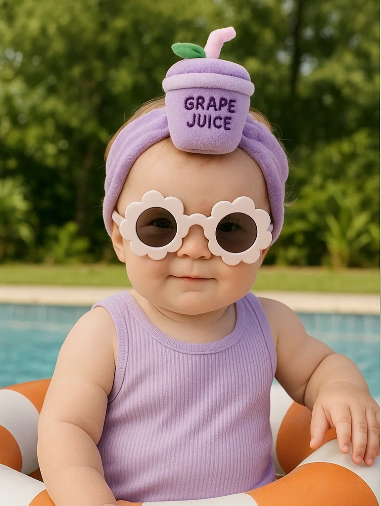 Grape Fruit Juice Baby Plush Headband
