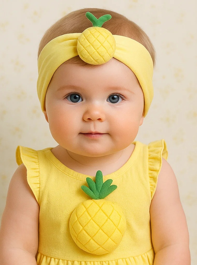 Süßes Ananas-Design Baby Stirnband, Ideal für den Alltag Ihres Babys