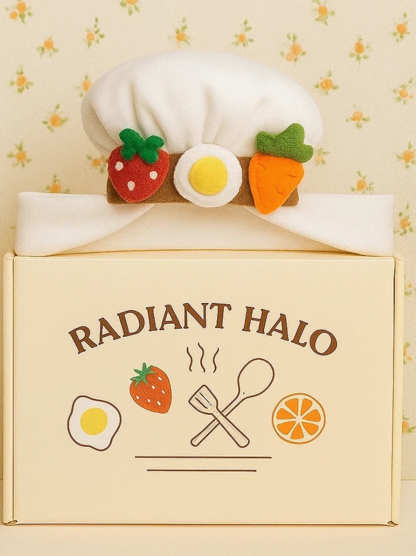 Kreative Baby-Haarband mit Kochmütze und Gemüse – Ein verspieltes Design für kleine Feinschmecker!