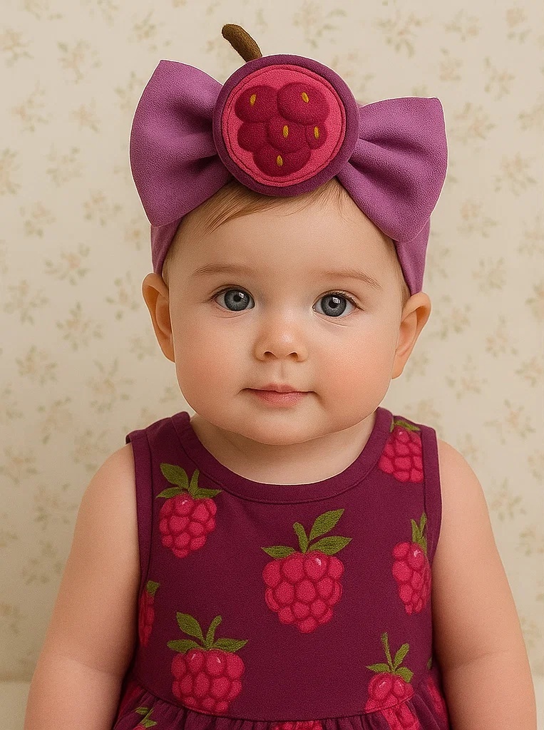 Raspberry Shaped Baby Headband, Cute and Comfortable for Daily Wear