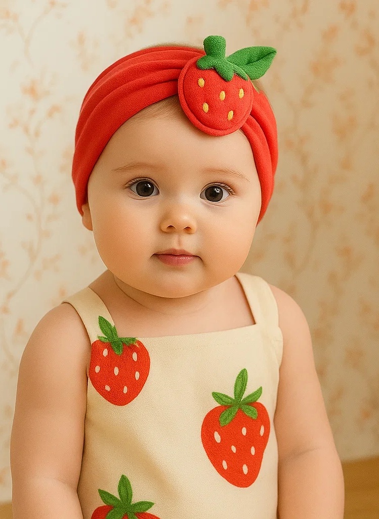 Strawberry Shaped Baby Headband, Cute and Comfortable for Daily Wear