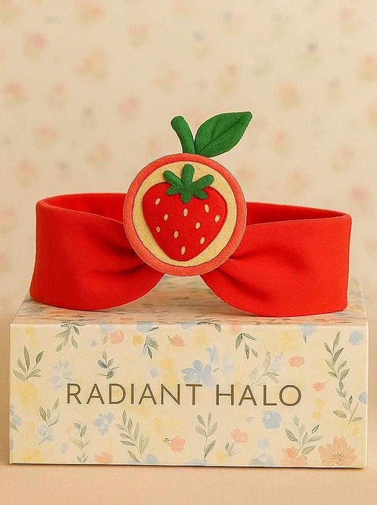 Strawberry Shaped Baby Headband, Adorable and Comfortable for Daily Wear