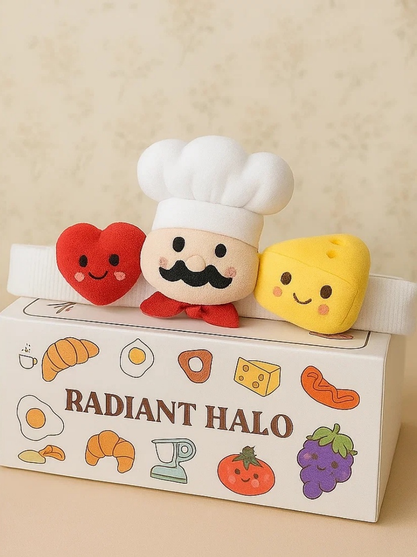 Cute Baby Headband with a Chef Hat and Vegetables—A Whimsical Design for Little Ones!