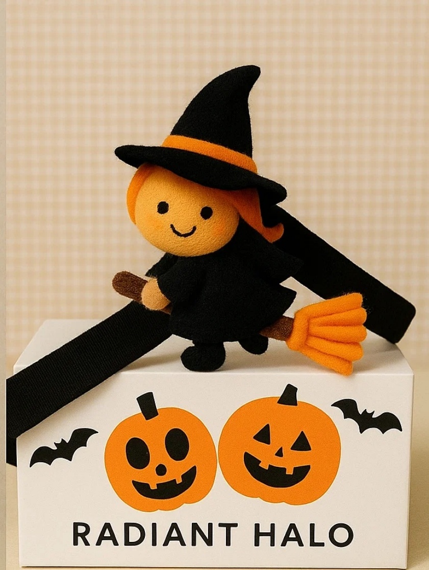 Halloween Baby Stirnband mit süßer Hexe