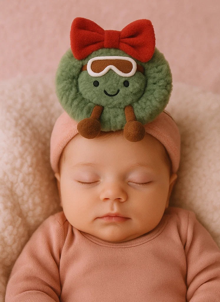 Weihnachts-Skibrillen Plüsch-Stirnband für Babys | Weich & festlich