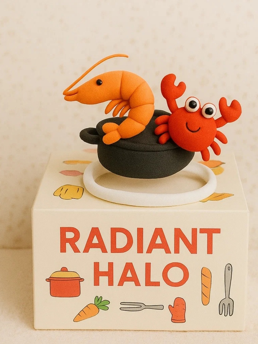 Banda para bebé Sopa de Mariscos con Camarones y Cangrejos - Radiant Halo
