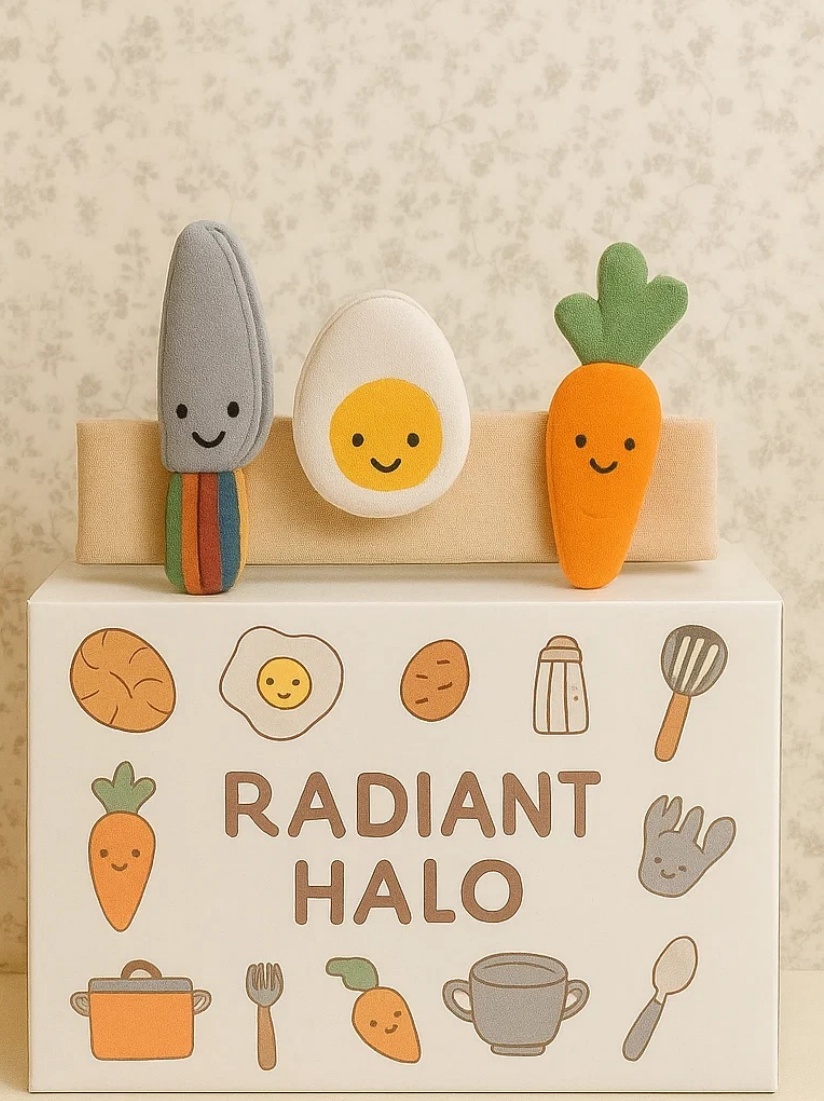 Cute Kitchen Utensils and Food Ingredients Baby Headband - Radiant Halo