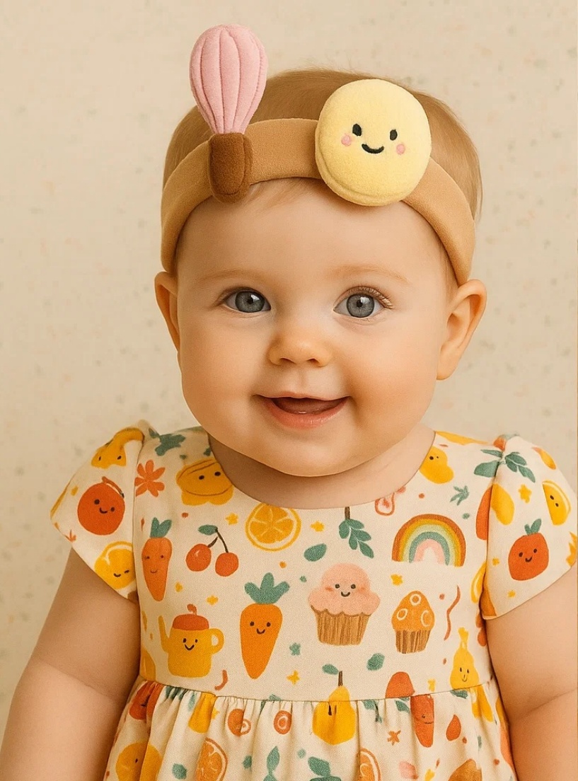Playful Kitchen Tools and Food Ingredients Baby Headband - Radiant Halo