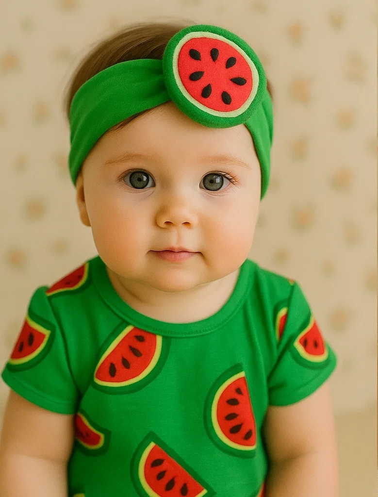 Watermelon Baby Headband (Green) - Fresh and Fun Look