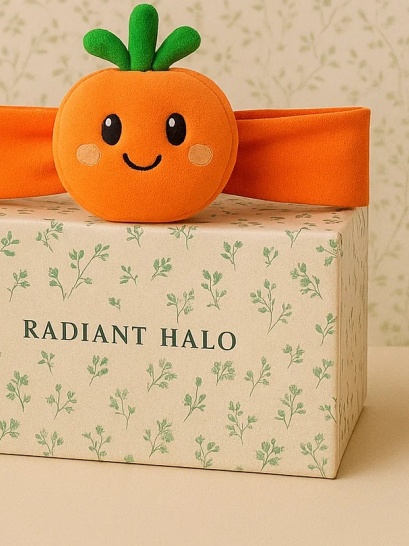 Adorable Broccoli Baby Headband with Cute Smiling Face