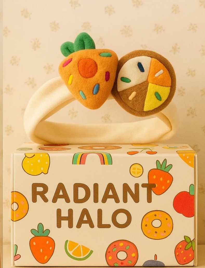 Donut and Strawberry Fruit Baby Headband
