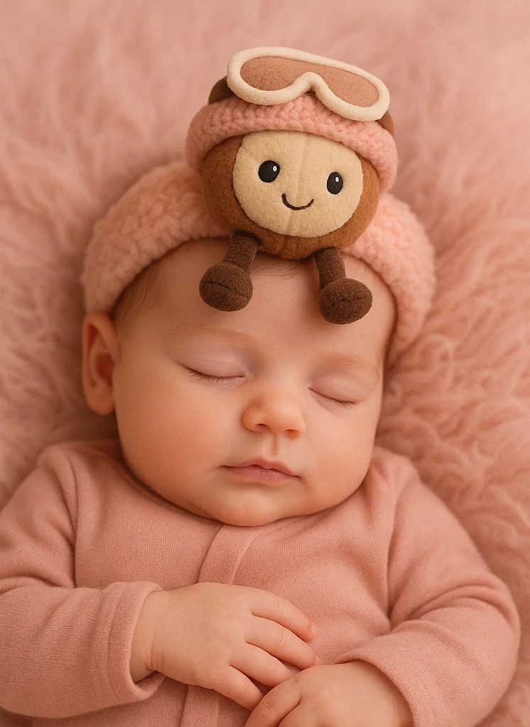ぬいぐるみ ベビー用ヘッドバンド パイロットゴーグル付き | 冬用かわいい赤ちゃんヘアアクセサリー