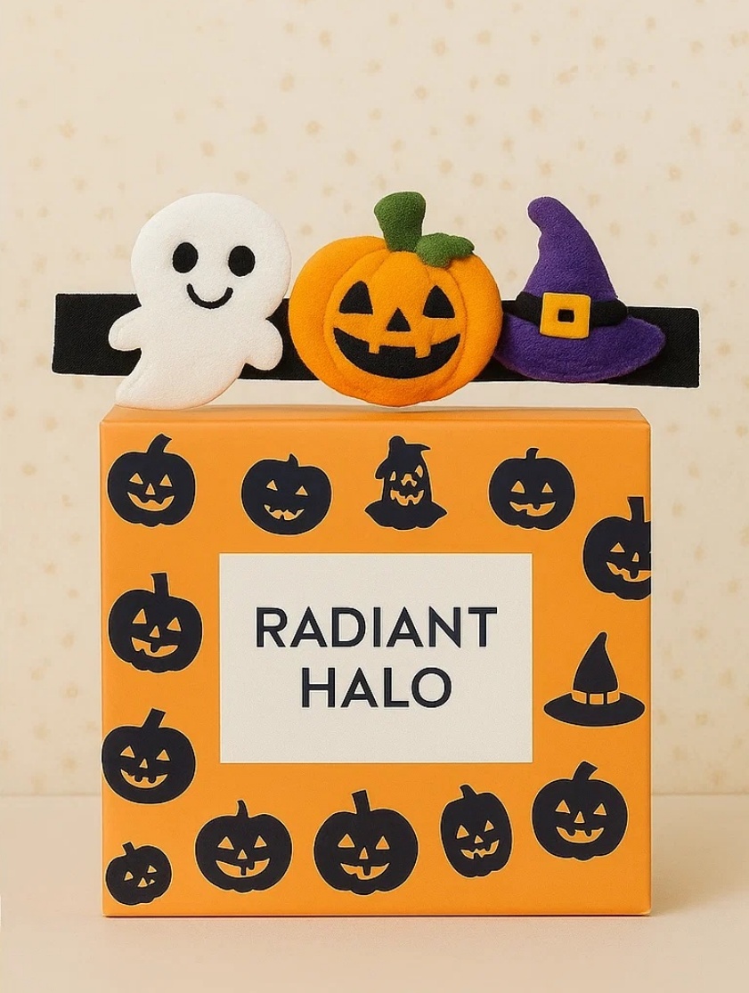 Festive Baby Headband with Pumpkin, Ghost, and Star for Halloween