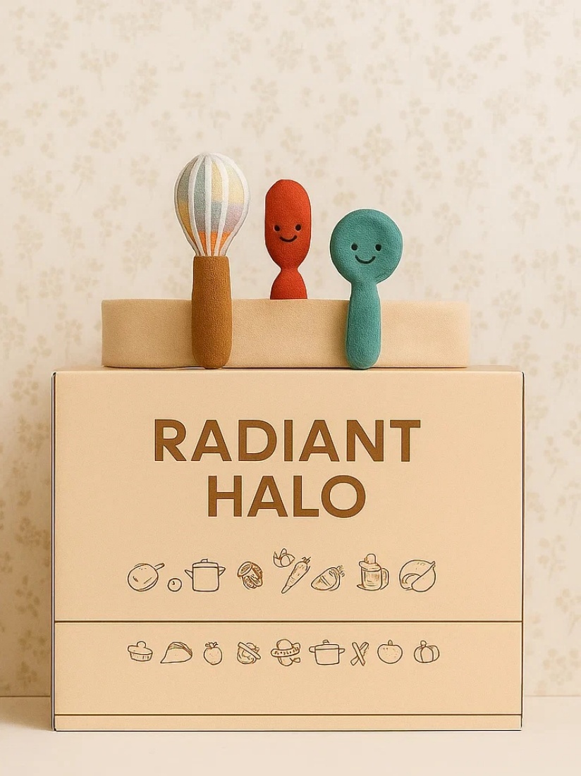Banda de bebe cu ustensile de bucatarie si jucarii - Radiant Halo