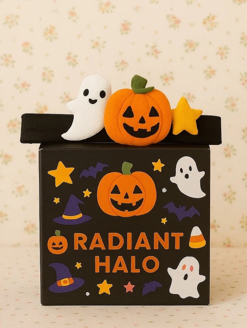 Pumpkin and Ghost Baby Headband for Halloween Celebrations