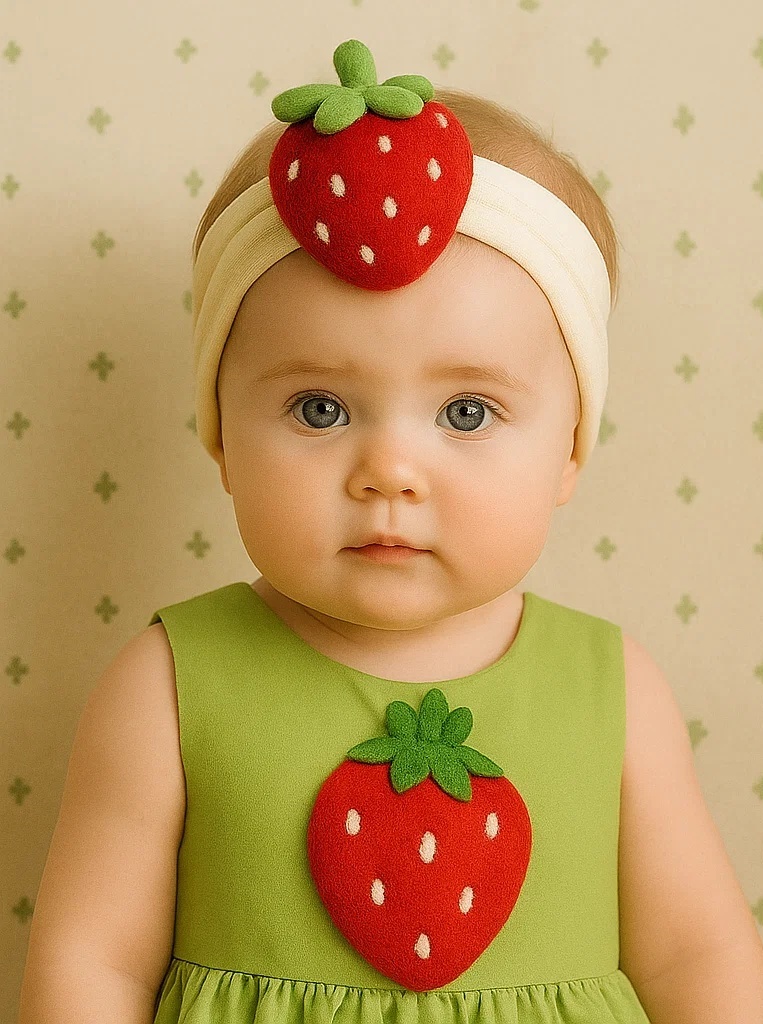 Bandeau Bébé Pastèque - Style Frais et Amusant