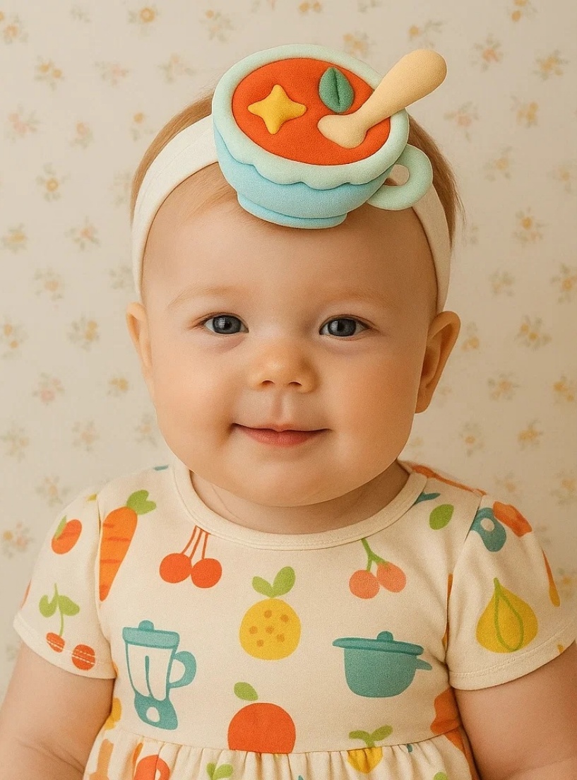 Lecker Suppen- und Besteck-Baby-Haarband - Radiant Halo