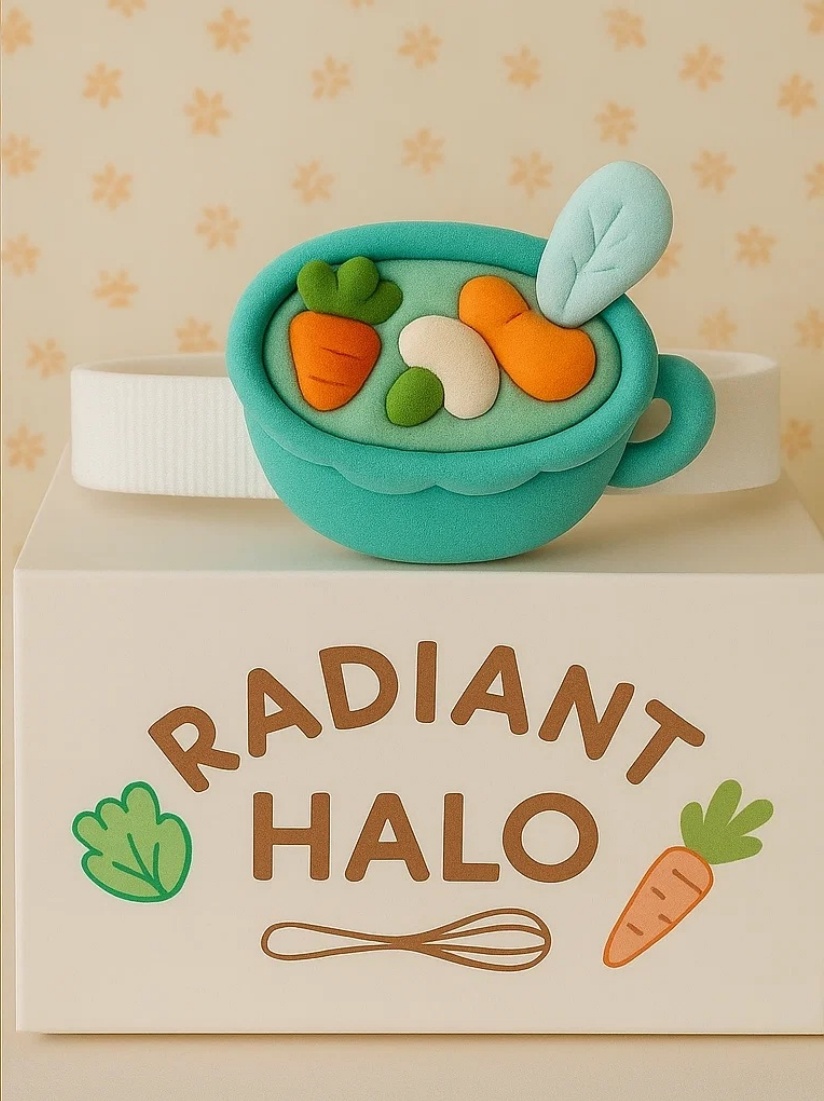 Bandeau bébé Soupe Délicieuse et Couverts - Radiant Halo