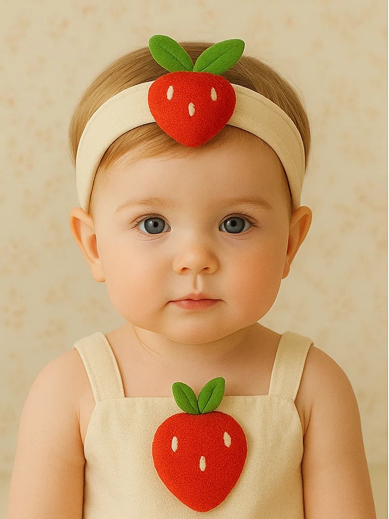 Jahoda Baby Headband - Roztomilý a měkký design