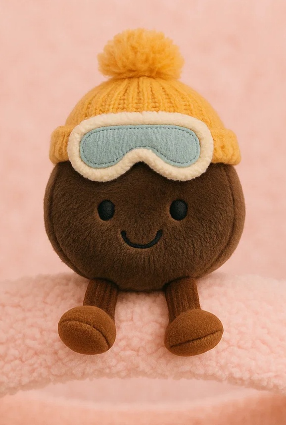 Bandeau Bébé en Peluche avec Bonnet Jaune et Lunettes | Accessoire d’Hiver Doux et Mignon