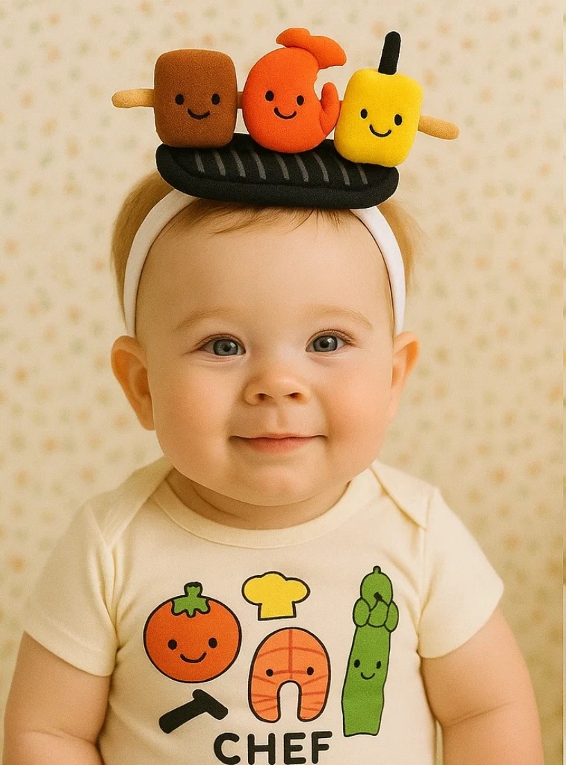 Playful Veggie Kebab Baby Headband - Radiant Halo