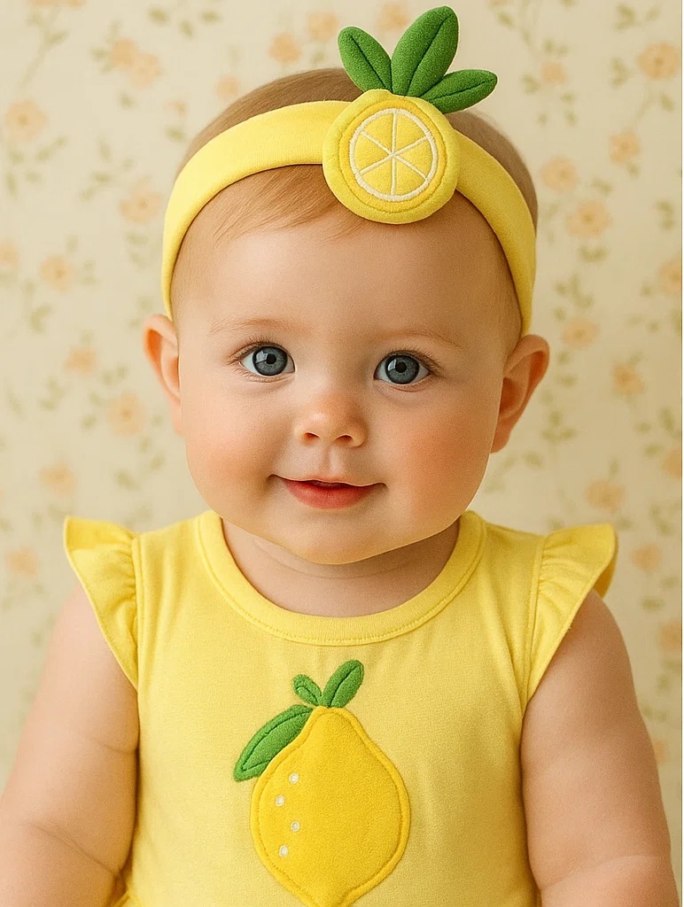 Lemon Baby Headband - Bright and Sweet Design