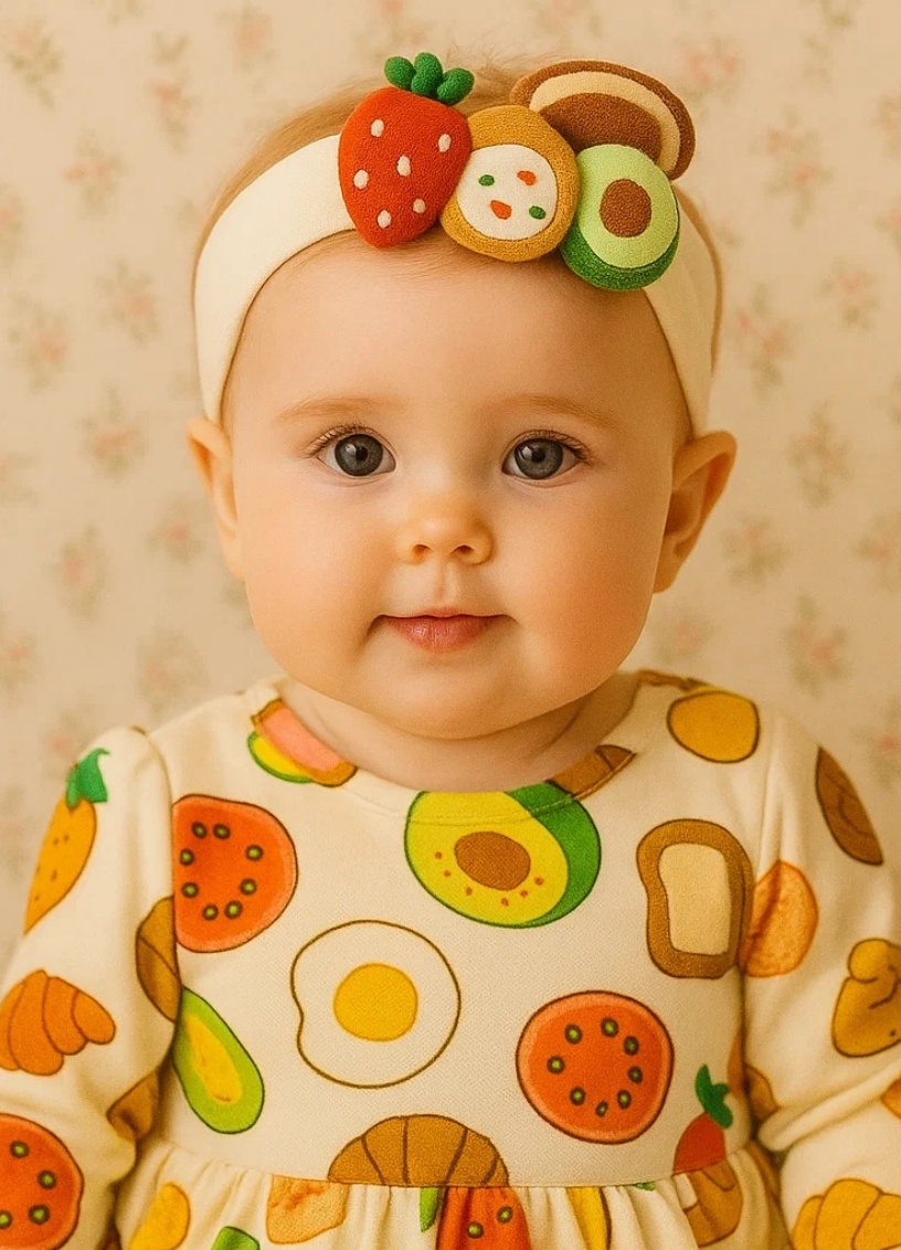 Mixed Fruits and Veggies Baby Headband