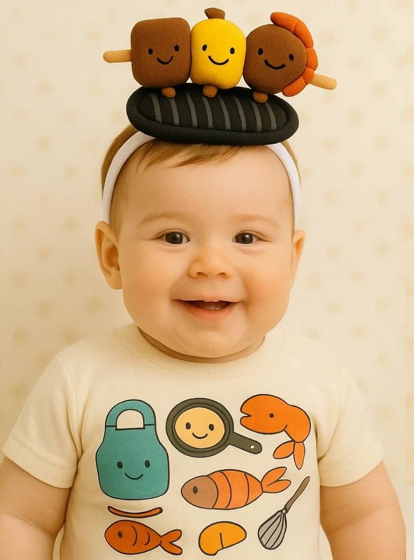 Colorful Veggie Kebab Baby Headband - Radiant Halo
