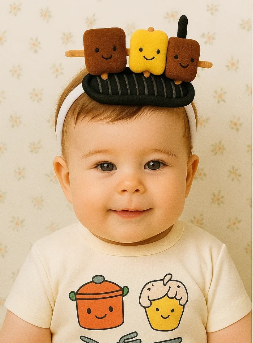 Grilled Veggie Skewer Baby Headband - Radiant Halo