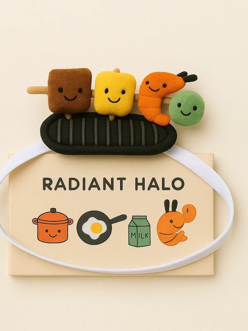 Vibrantne grillitud köögiviljade šašlõkki beebipeapael - Radiant Halo