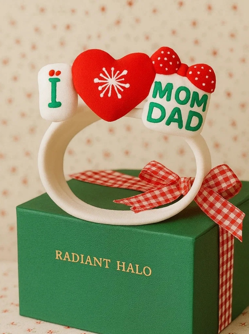Snowflake & Heart Family Baby Headband – Holiday Gift Accessory