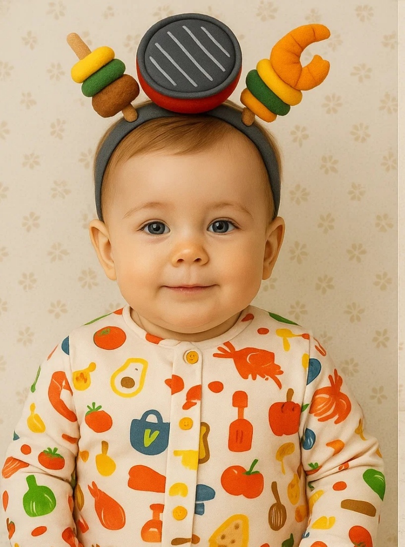 Vibrante Grilled Veggie Kebab Baby Headband - Radiant Halo