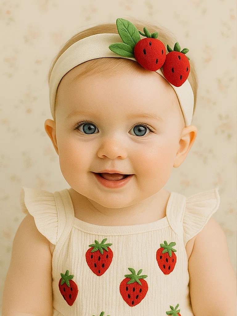 Bandeau de Fraise pour Bébé - Mignon et Charmant