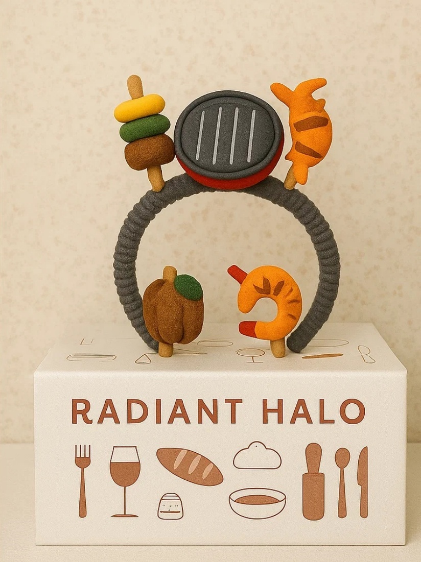 赤いグリル野菜ケバブベビーヘッドバンド - Radiant Halo