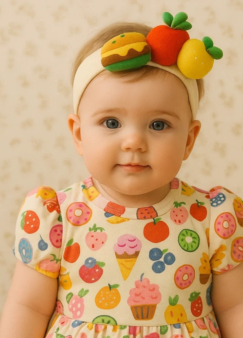 Burger and Fruits Baby Headband