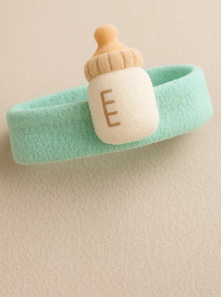 Mini Milk Bottle Baby Plush Headband – Cute Soft Headwear for Infants